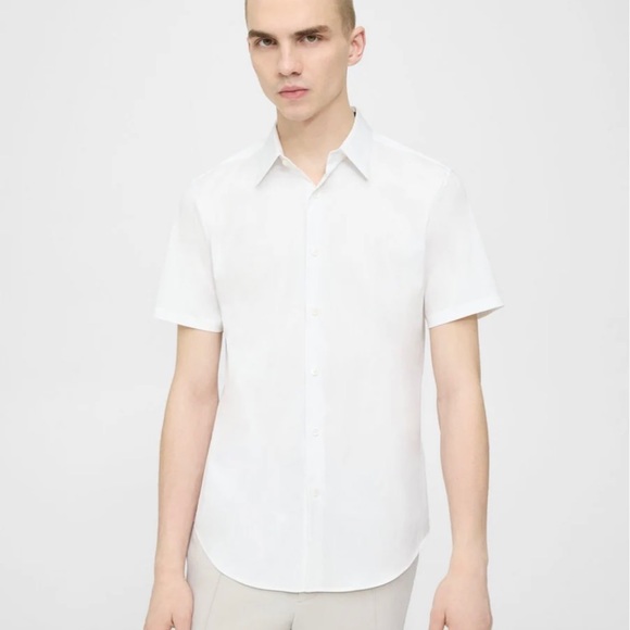 Theory Men’s stretch cotton short sleeve shirt. Excellent condition. Size Large - Picture 3 of 7